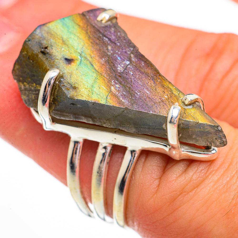 Labradorite Rings handcrafted by Ana Silver Co - RING70883