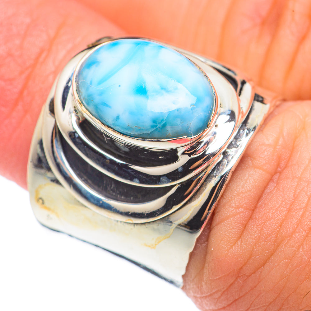 Larimar Rings handcrafted by Ana Silver Co - RING70886