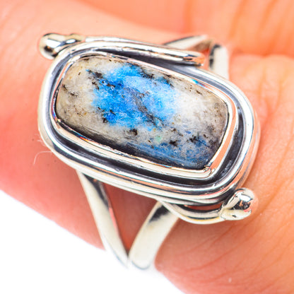 K2 Blue Azurite Rings handcrafted by Ana Silver Co - RING70888