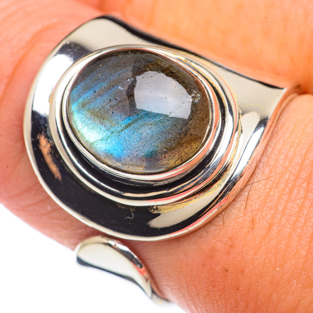 Labradorite Rings handcrafted by Ana Silver Co - RING70889