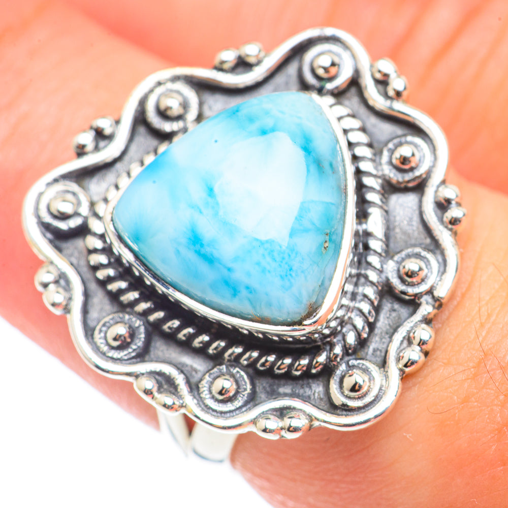 Larimar Rings handcrafted by Ana Silver Co - RING70890
