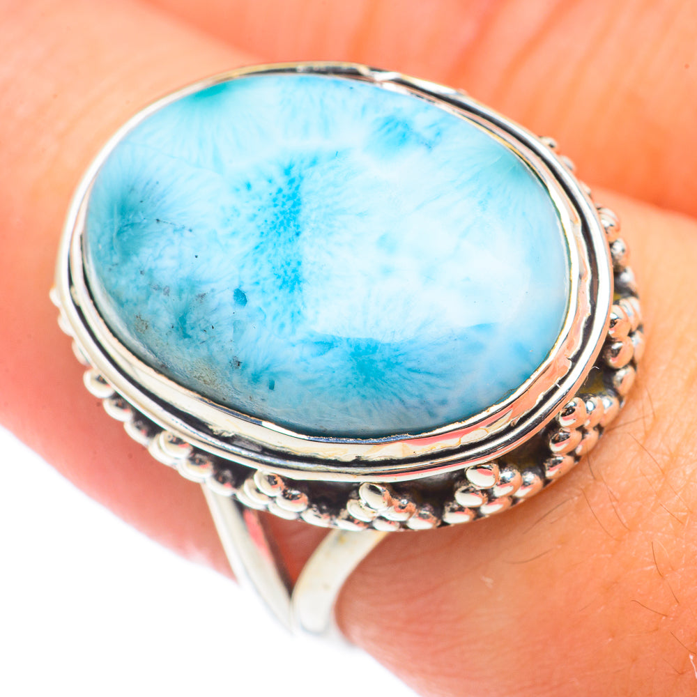 Larimar Rings handcrafted by Ana Silver Co - RING70892