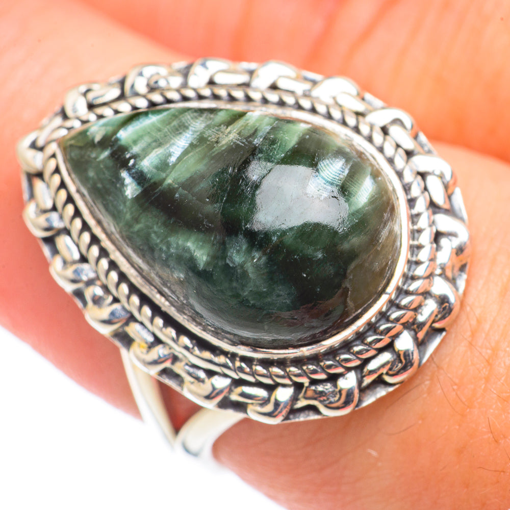 Seraphinite Rings handcrafted by Ana Silver Co - RING70894