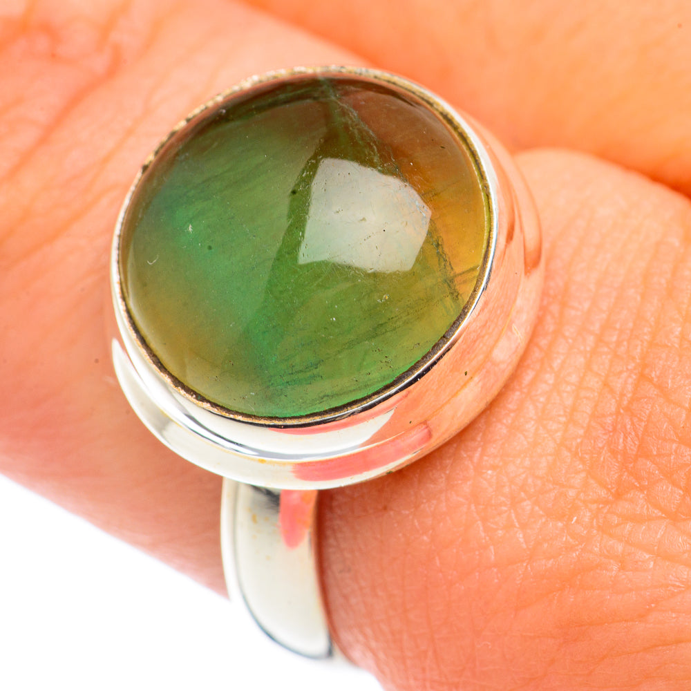 Green Fluorite Rings handcrafted by Ana Silver Co - RING70895