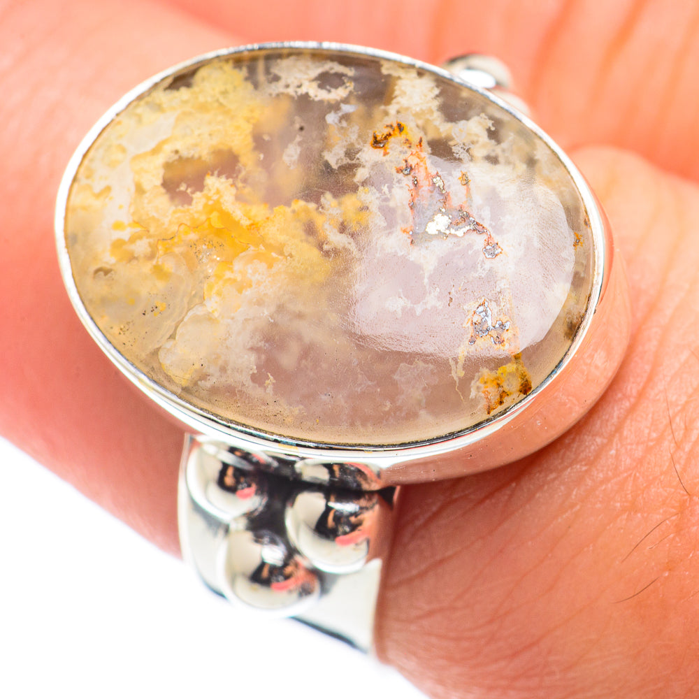 Plume Agate Rings handcrafted by Ana Silver Co - RING70900