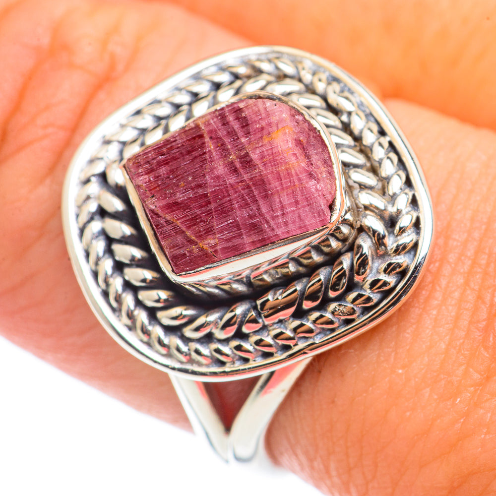 Pink Tourmaline Rings handcrafted by Ana Silver Co - RING70905