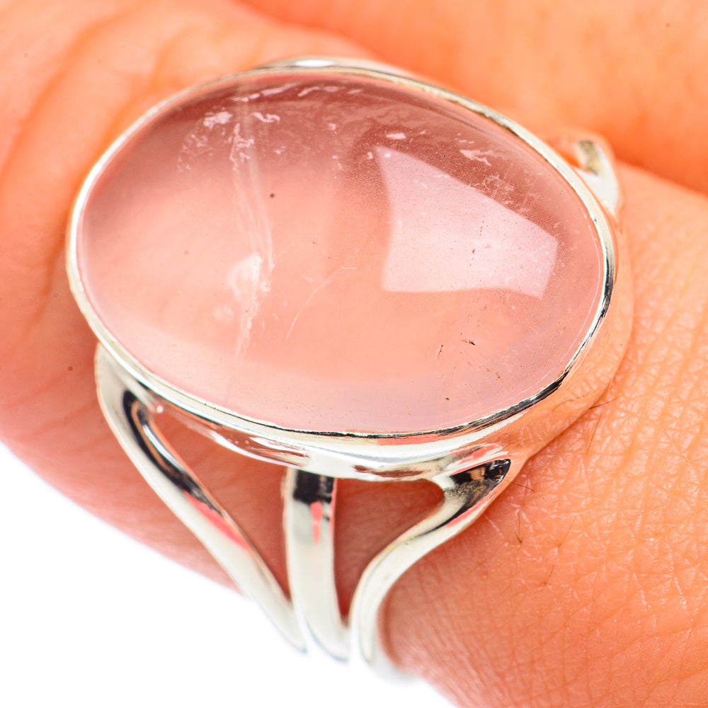 Rose Quartz Rings handcrafted by Ana Silver Co - RING70907