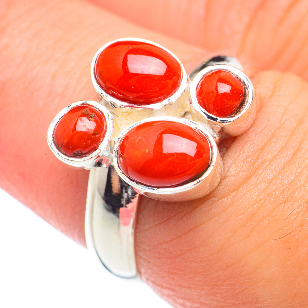 Red Onyx Rings handcrafted by Ana Silver Co - RING70909
