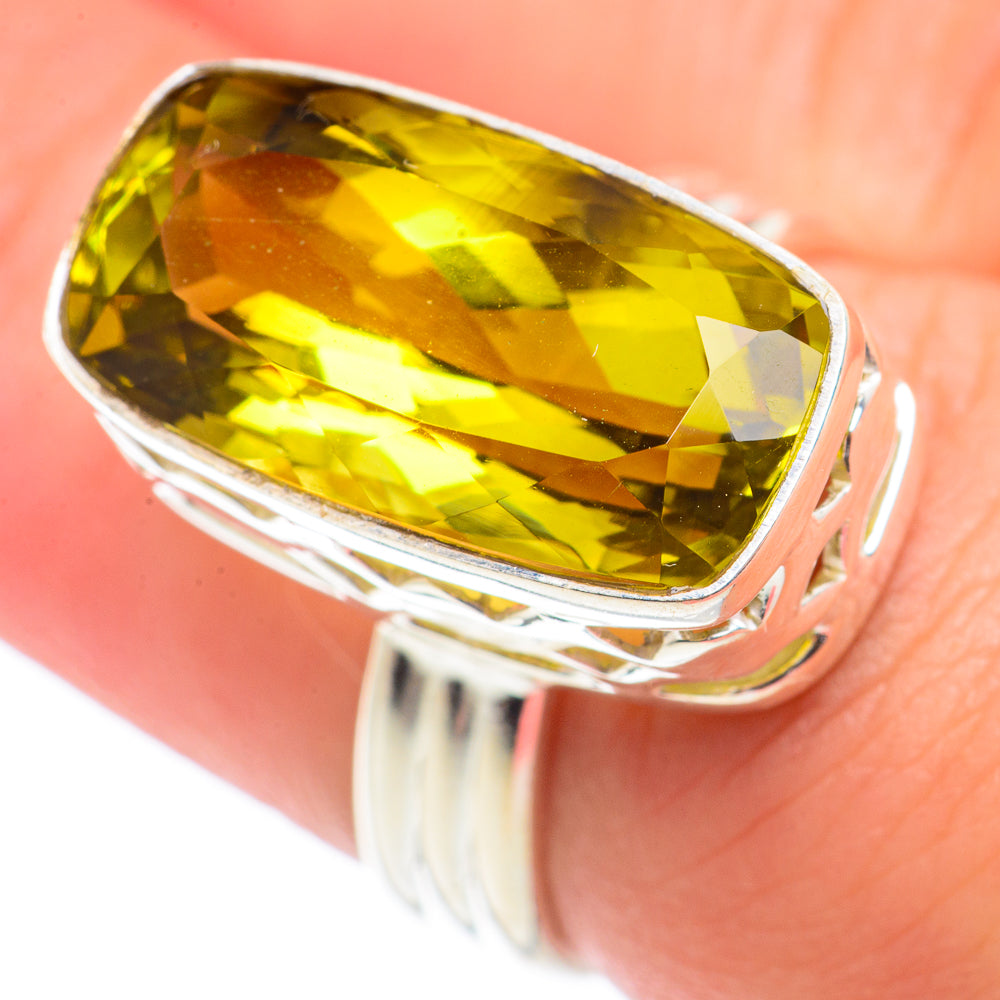Olive Quartz Rings handcrafted by Ana Silver Co - RING70924