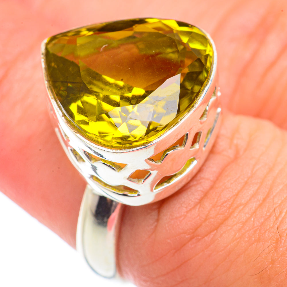 Olive Quartz Rings handcrafted by Ana Silver Co - RING70925