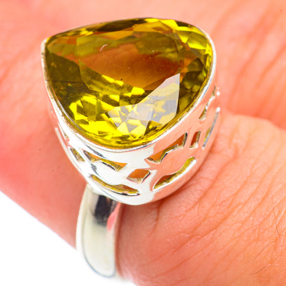 Olive Quartz Rings handcrafted by Ana Silver Co - RING70925