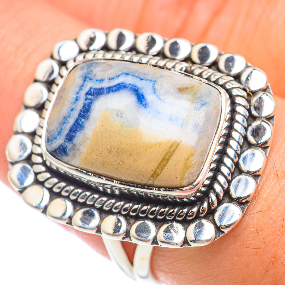 Blue Scheelite Rings handcrafted by Ana Silver Co - RING70926