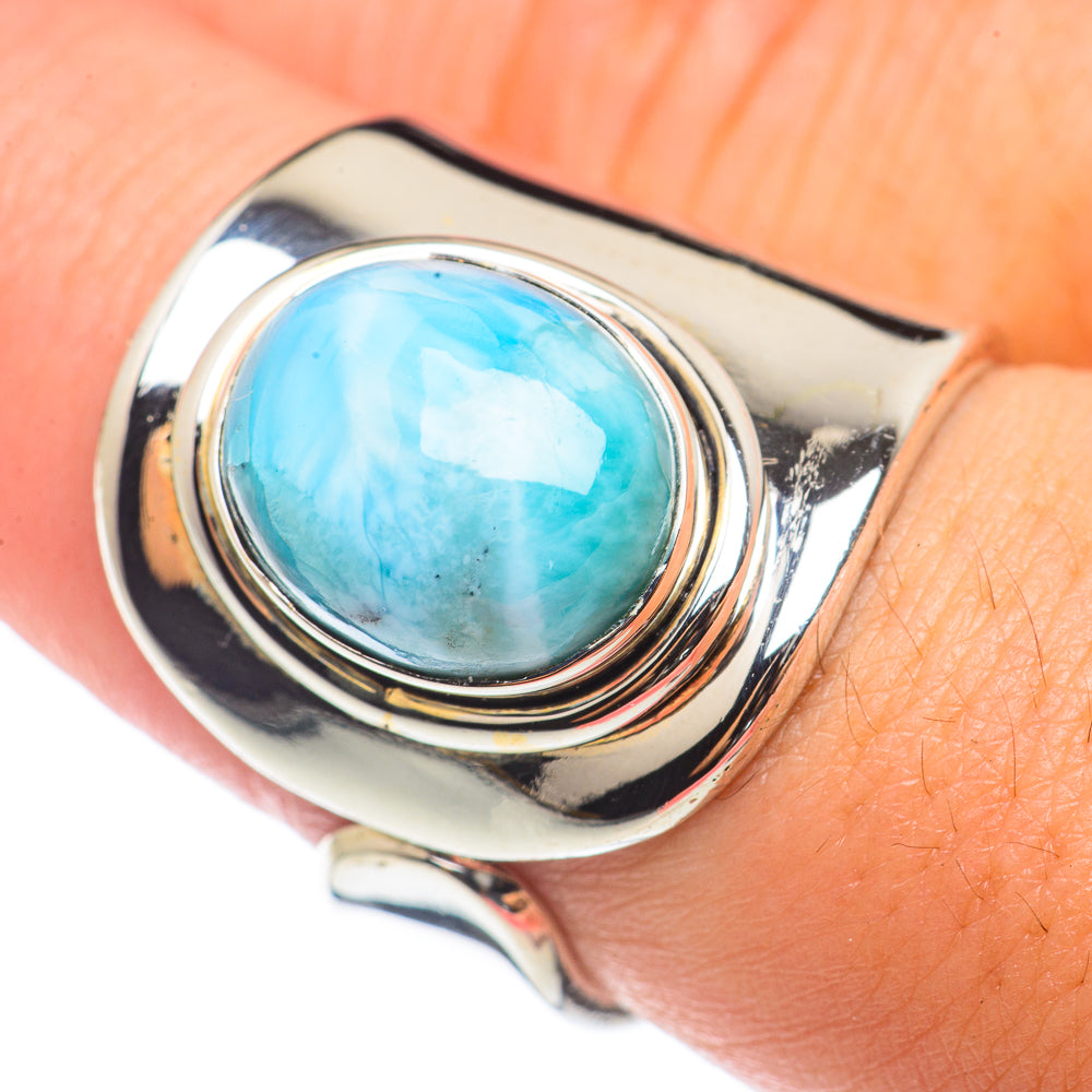Larimar Rings handcrafted by Ana Silver Co - RING70928