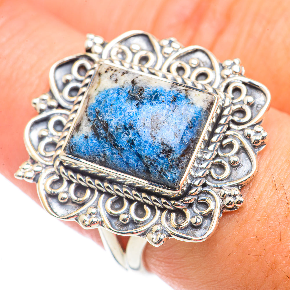 K2 Blue Azurite Rings handcrafted by Ana Silver Co - RING70929