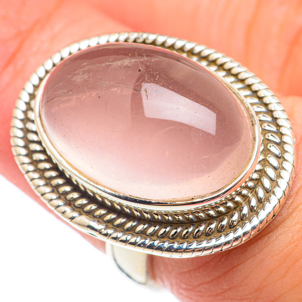 Rose Quartz Rings handcrafted by Ana Silver Co - RING70947