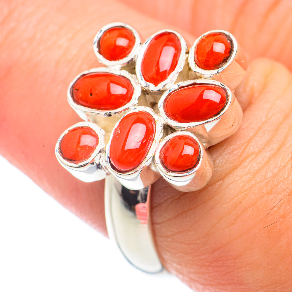 Red Onyx Rings handcrafted by Ana Silver Co - RING70949