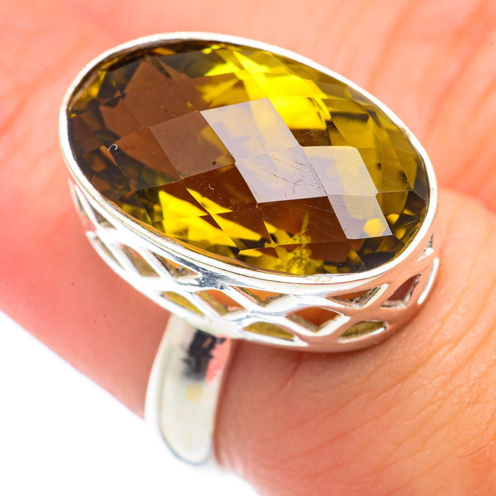 Olive Quartz Rings handcrafted by Ana Silver Co - RING70965