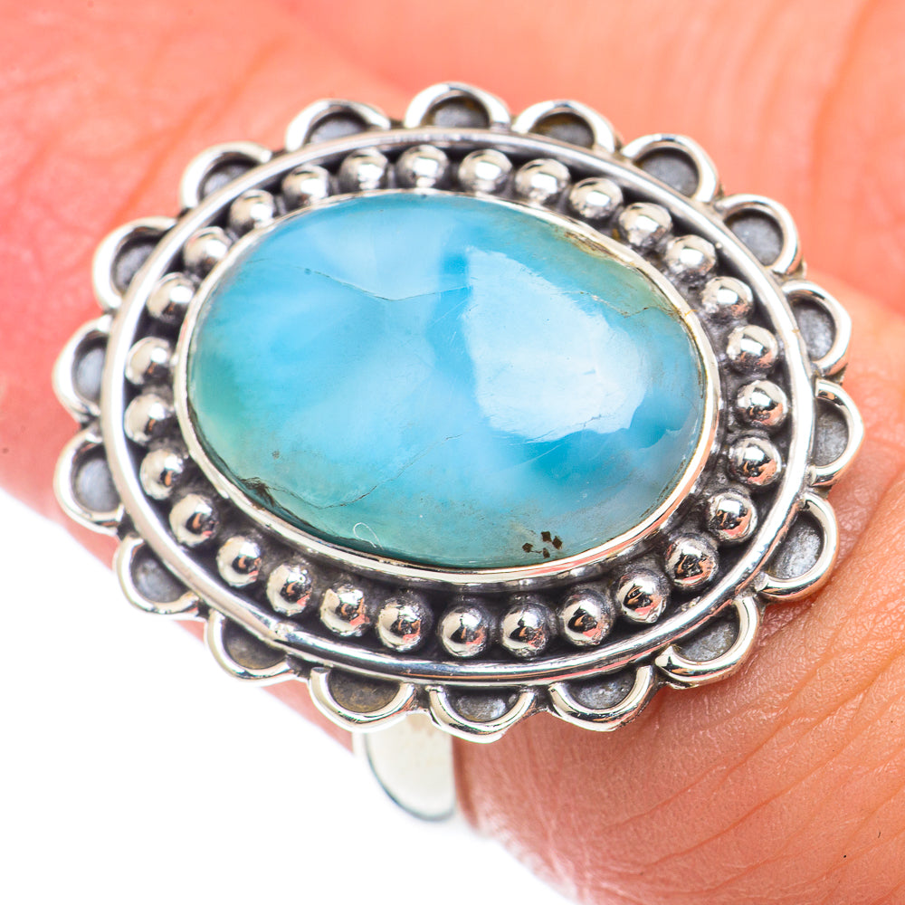Larimar Rings handcrafted by Ana Silver Co - RING70970