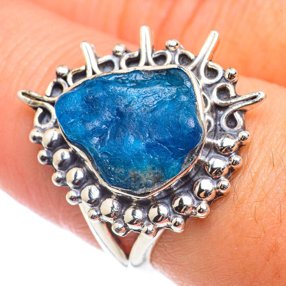 Blue Fluorite Rings handcrafted by Ana Silver Co - RING70973