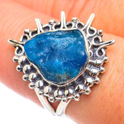 Blue Fluorite Rings handcrafted by Ana Silver Co - RING70973