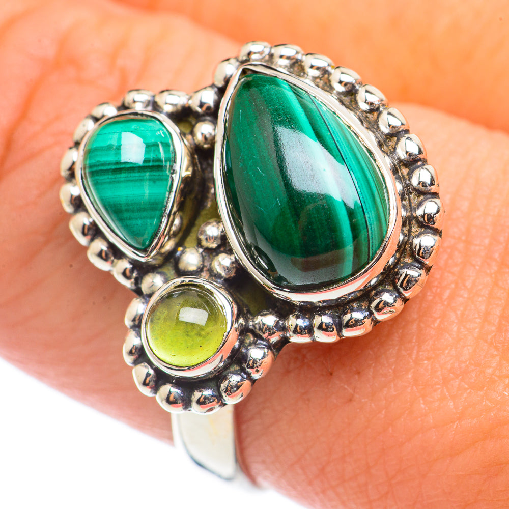Malachite Rings handcrafted by Ana Silver Co - RING70975