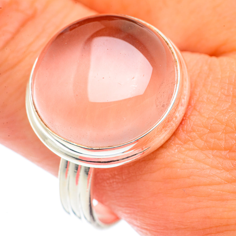 Rose Quartz Rings handcrafted by Ana Silver Co - RING70985