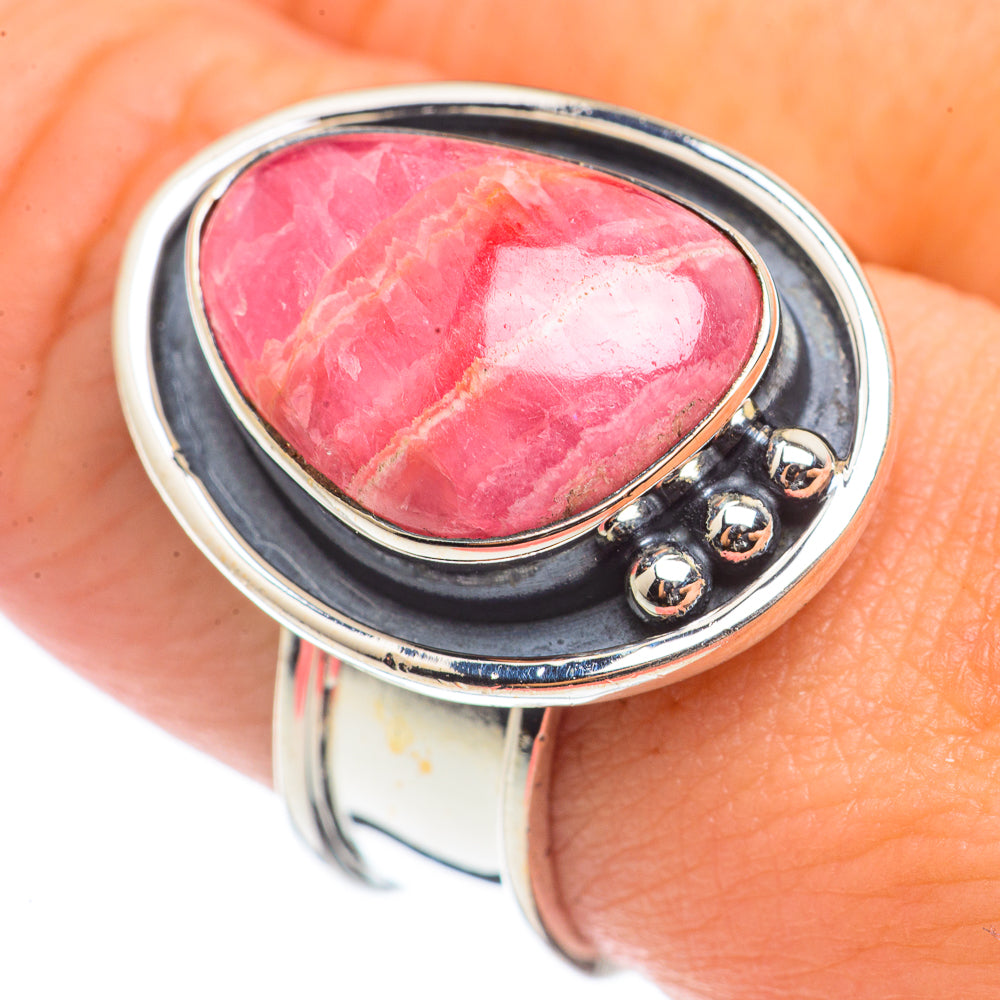 Rhodochrosite Rings handcrafted by Ana Silver Co - RING70987