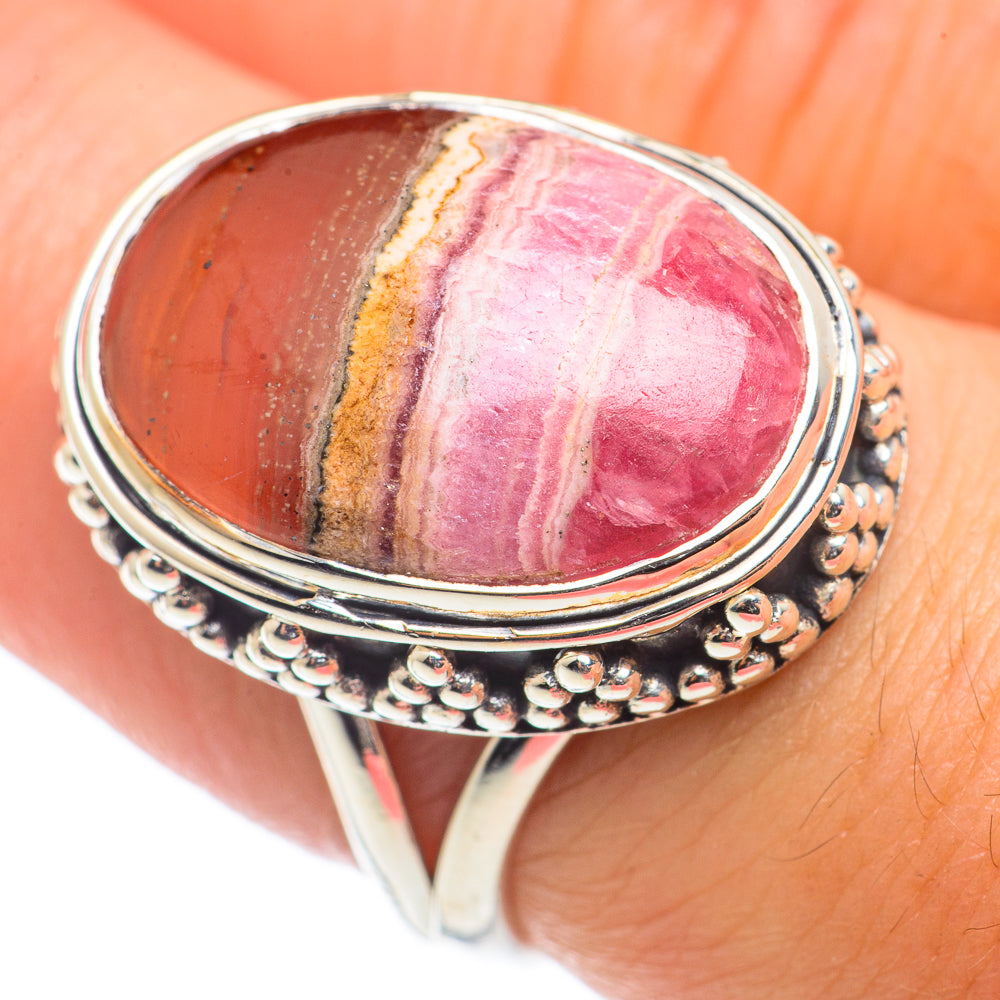 Rhodochrosite Rings handcrafted by Ana Silver Co - RING70988
