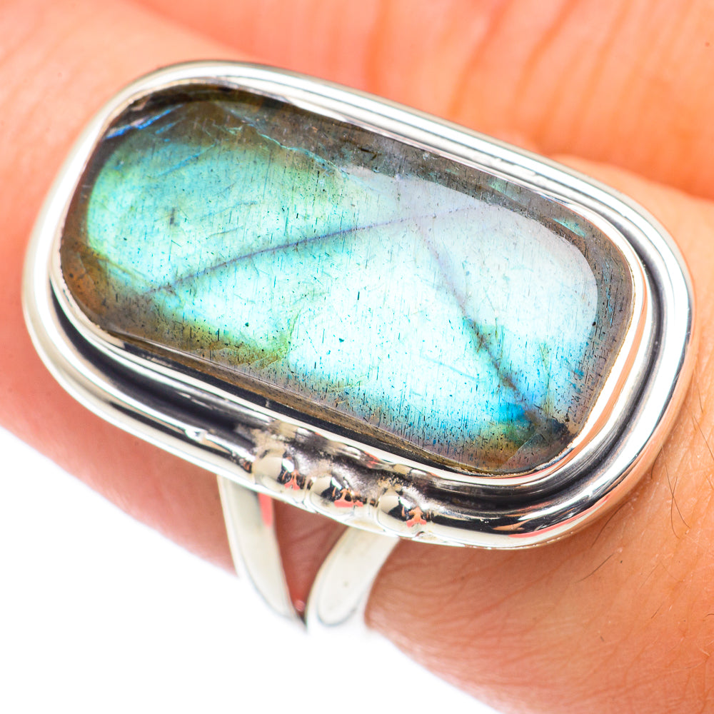 Labradorite Rings handcrafted by Ana Silver Co - RING71003