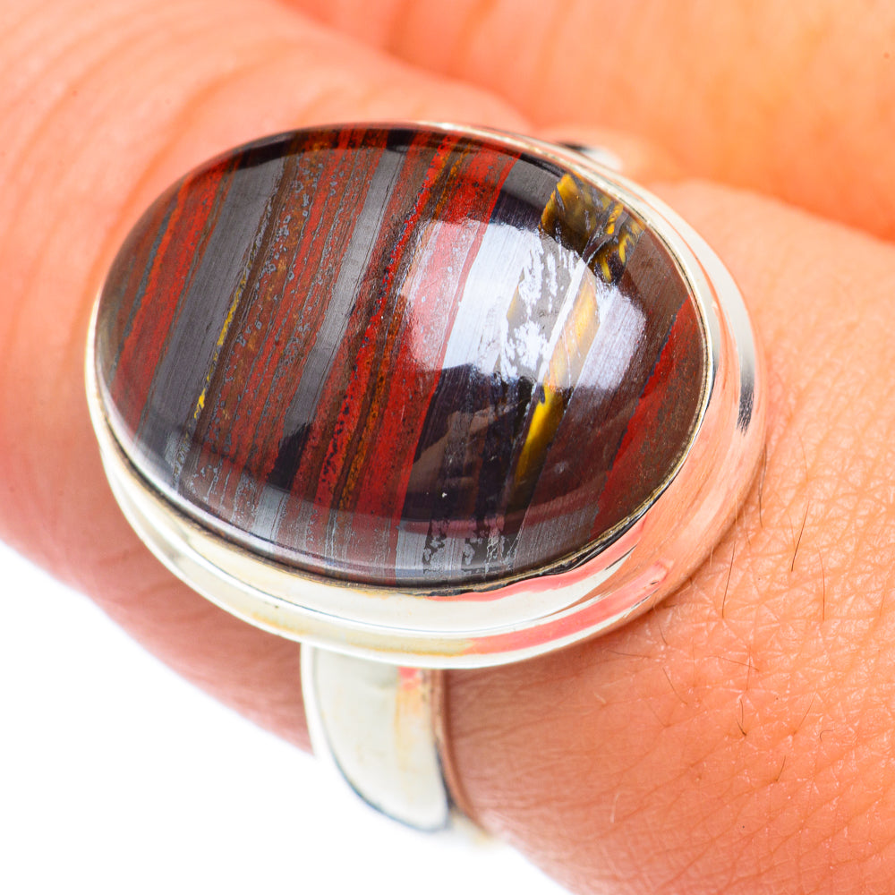 Red Tiger Iron Rings handcrafted by Ana Silver Co - RING71016