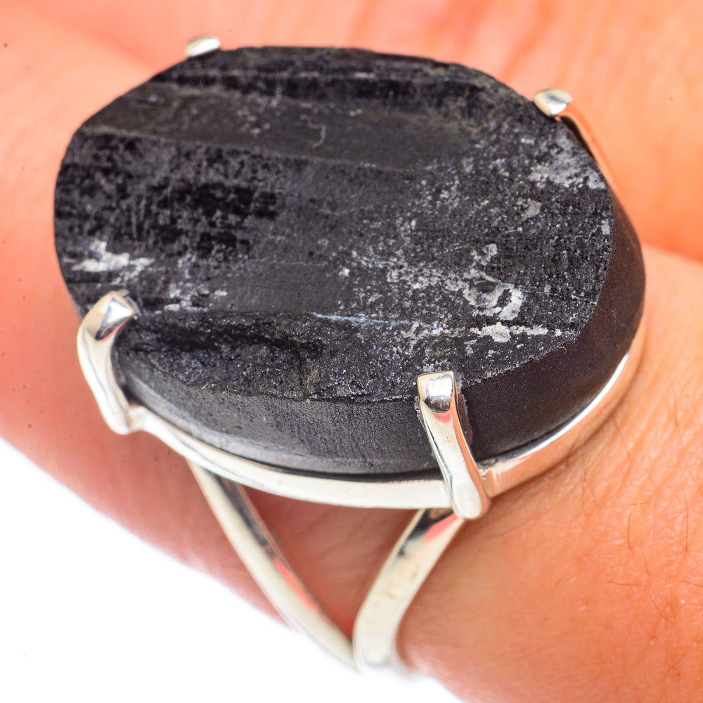 Black Tourmaline Rings handcrafted by Ana Silver Co - RING71030