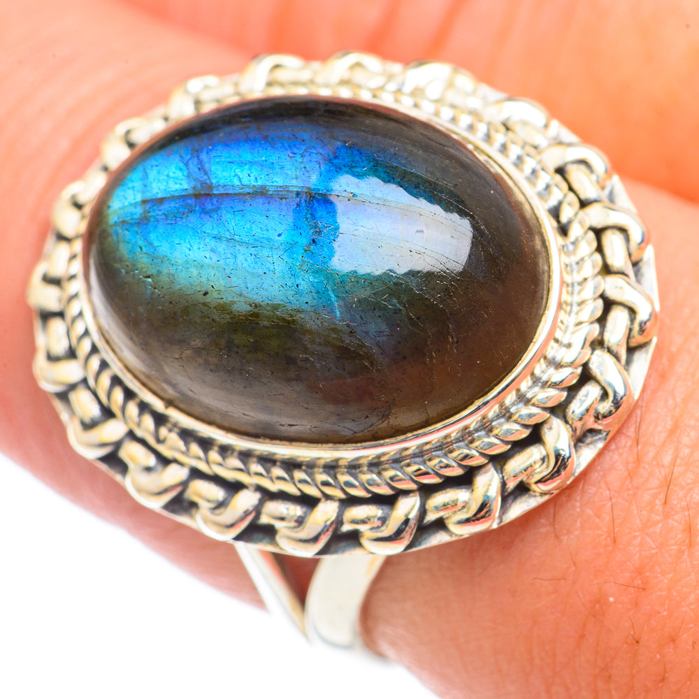 Labradorite Rings handcrafted by Ana Silver Co - RING71040