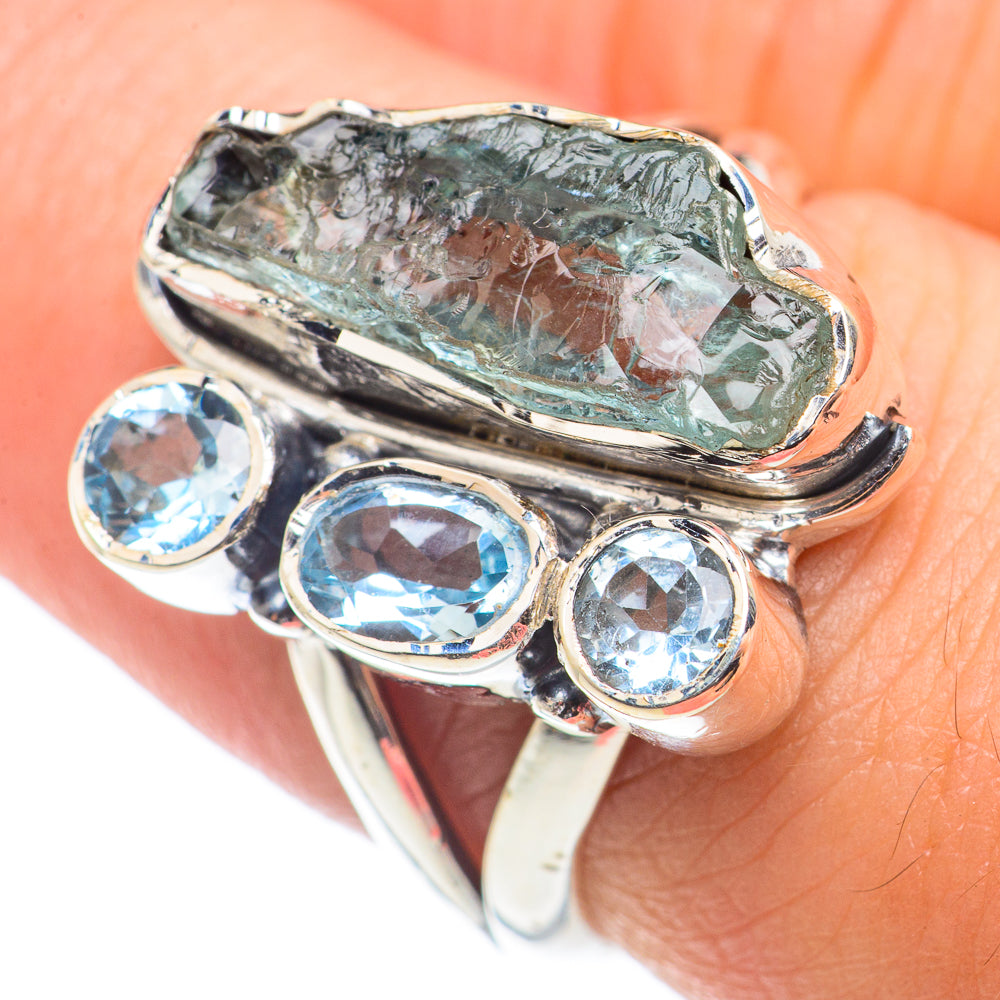 Aquamarine Rings handcrafted by Ana Silver Co - RING71042