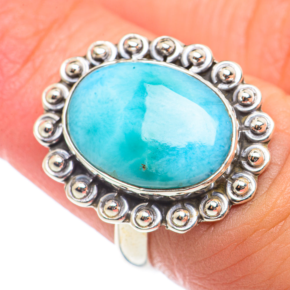 Larimar Rings handcrafted by Ana Silver Co - RING71043