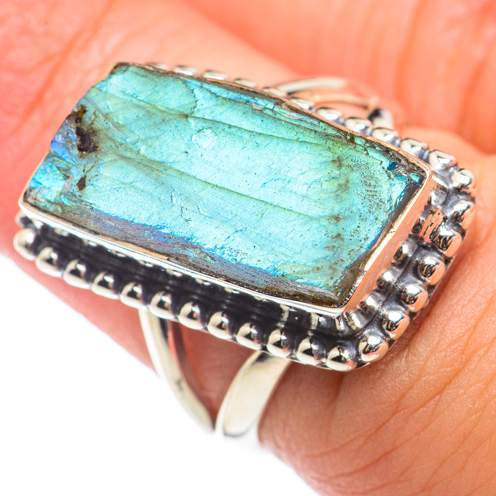 Labradorite Rings handcrafted by Ana Silver Co - RING71050