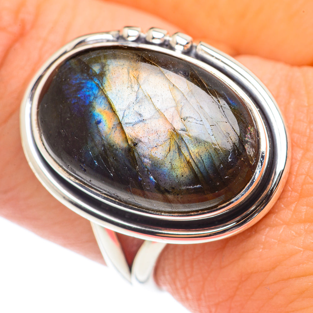Labradorite Rings handcrafted by Ana Silver Co - RING71075