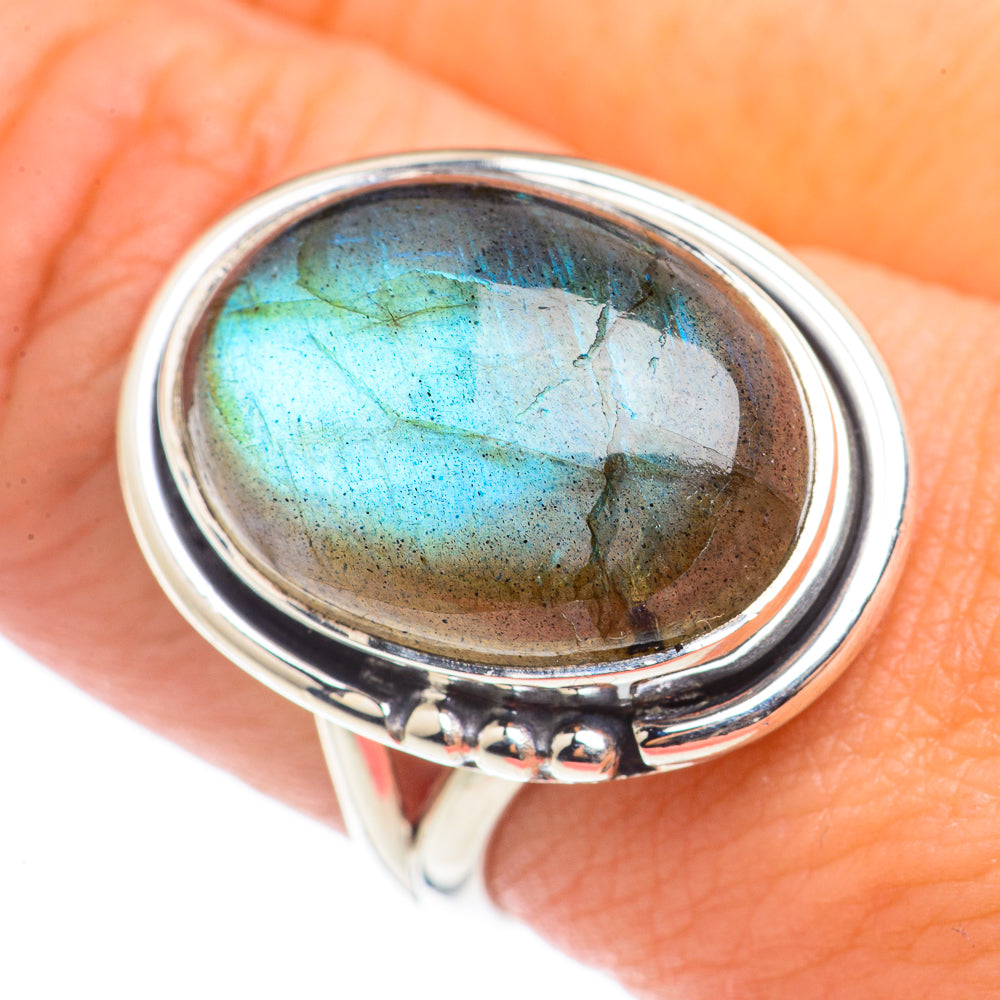 Labradorite Rings handcrafted by Ana Silver Co - RING71077