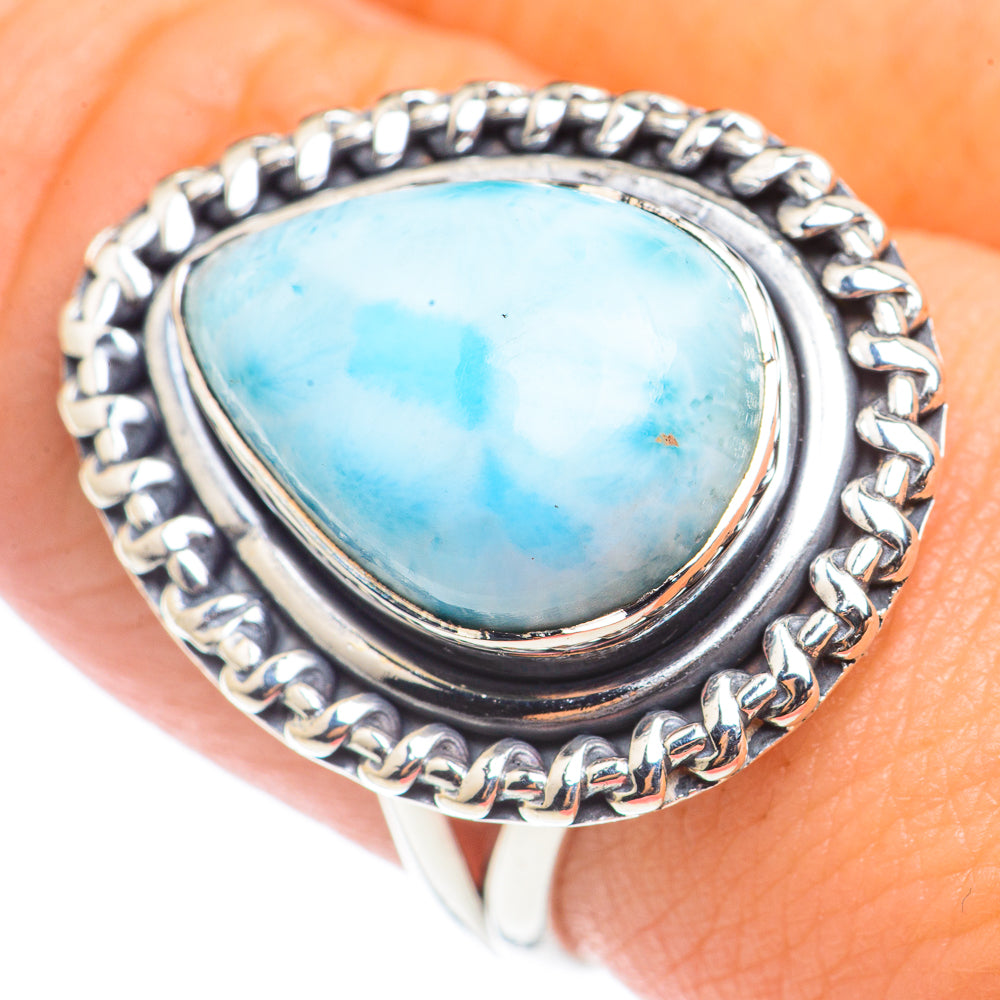 Larimar Rings handcrafted by Ana Silver Co - RING71083