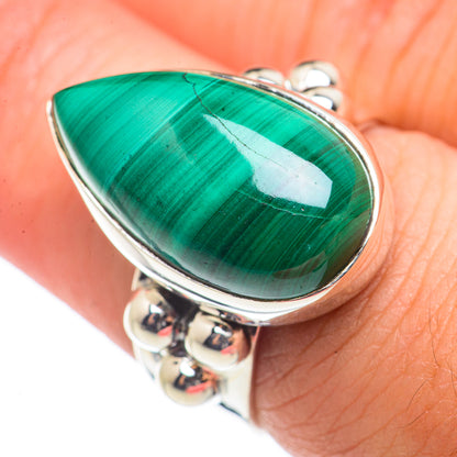 Malachite Rings handcrafted by Ana Silver Co - RING71086