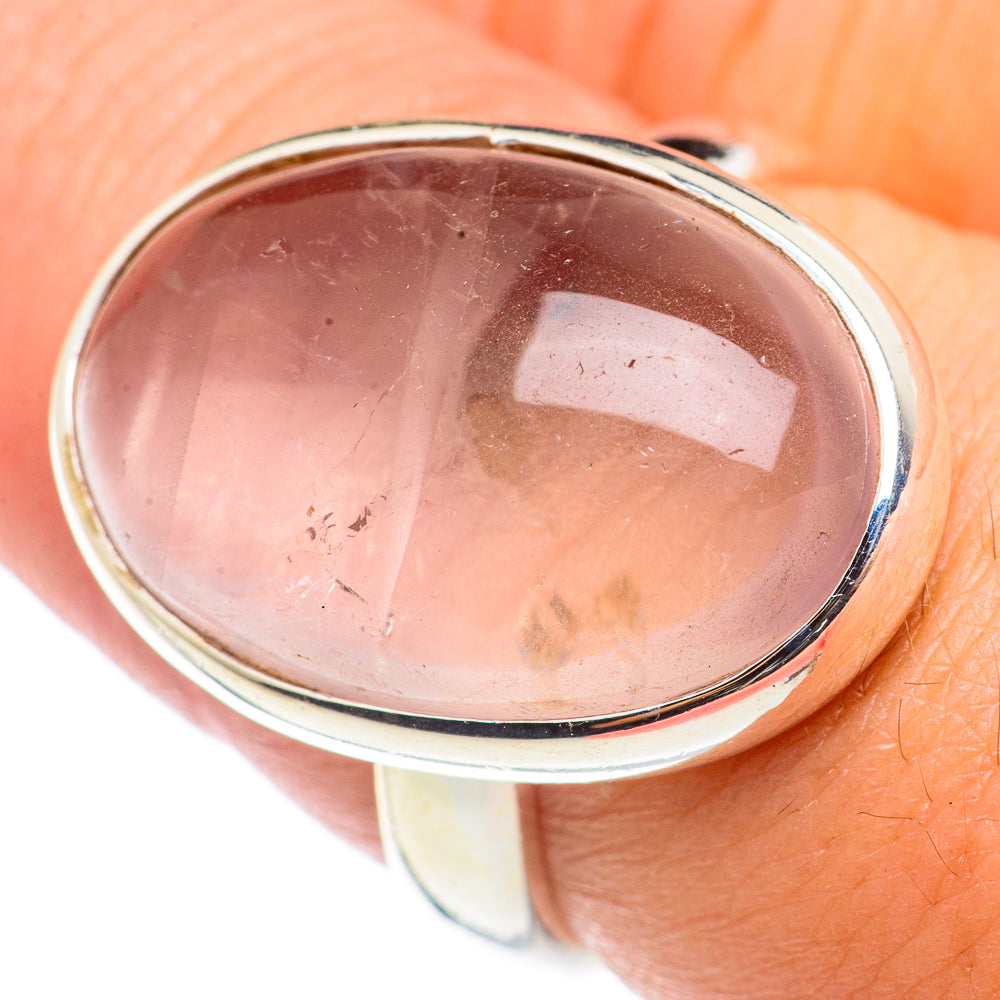 Rose Quartz Rings handcrafted by Ana Silver Co - RING71096