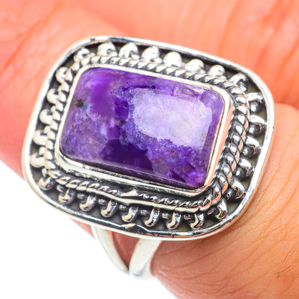 Charoite Rings handcrafted by Ana Silver Co - RING71100