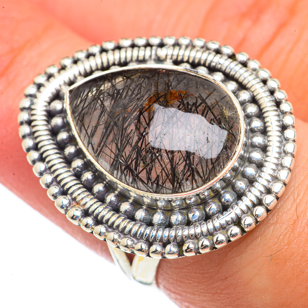 Tourmalinated Quartz Rings handcrafted by Ana Silver Co - RING71103