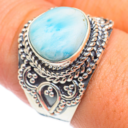 Larimar Rings handcrafted by Ana Silver Co - RING71116