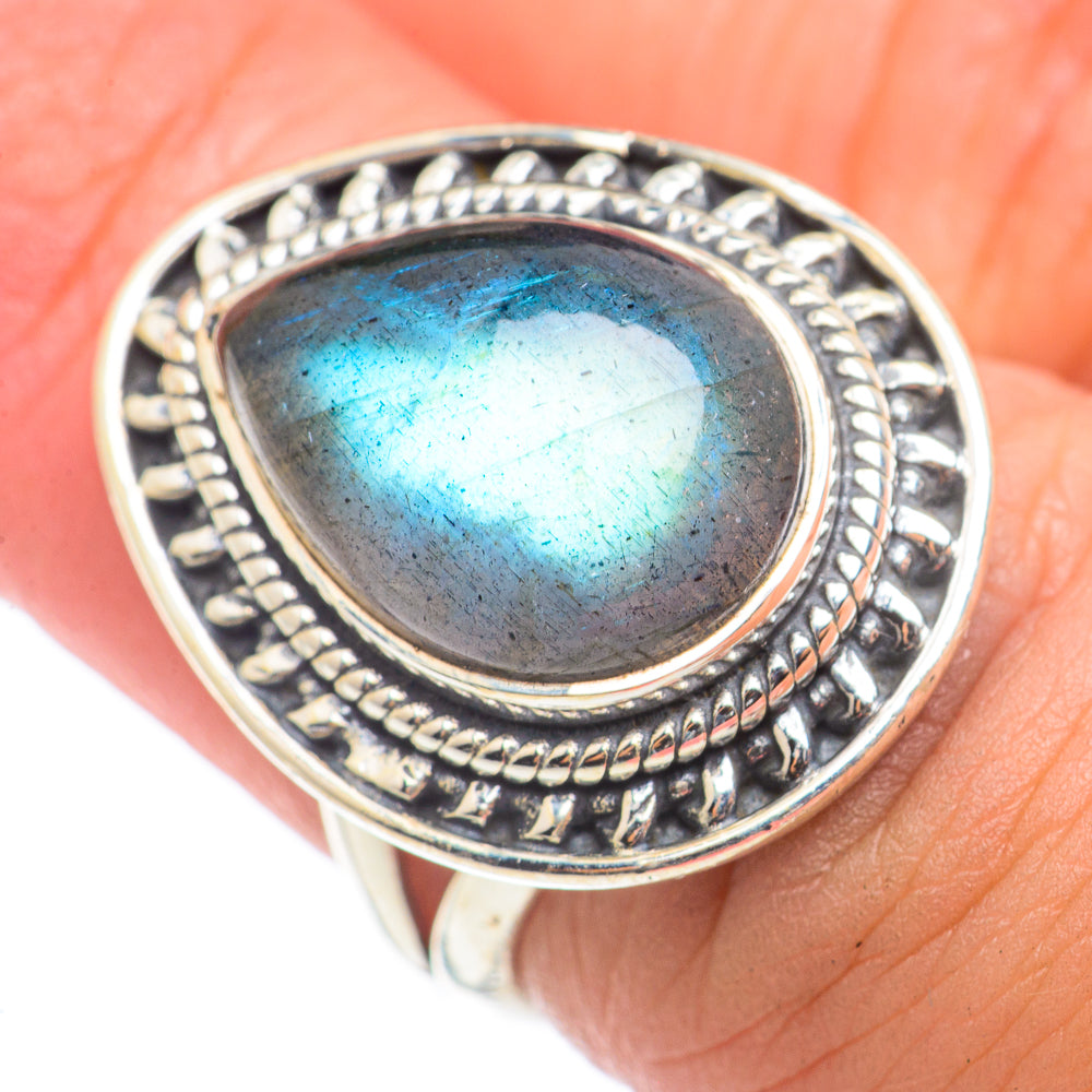 Labradorite Rings handcrafted by Ana Silver Co - RING71117