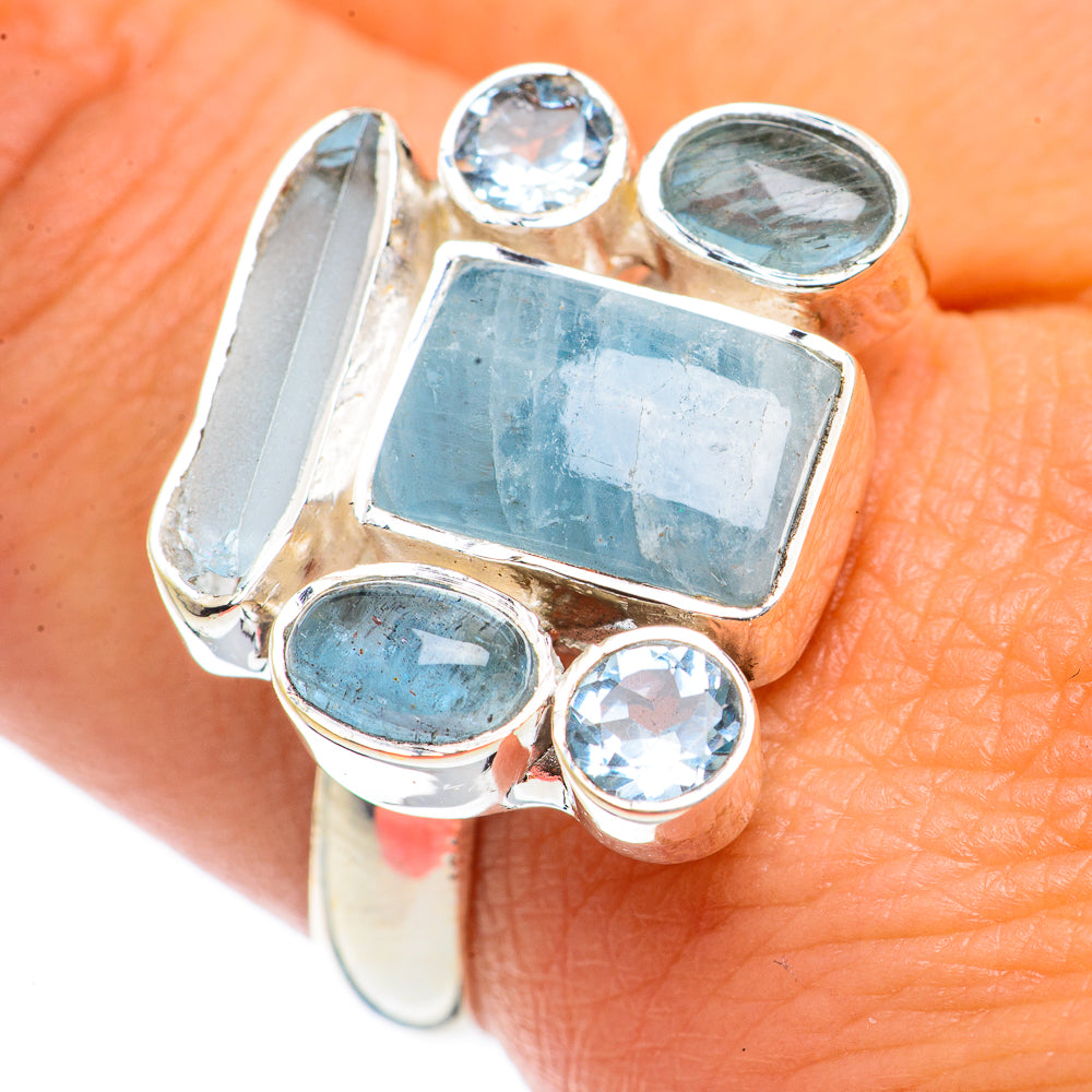 Aquamarine Rings handcrafted by Ana Silver Co - RING71119