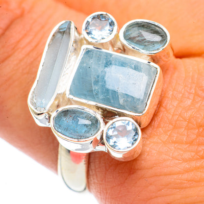 Aquamarine Rings handcrafted by Ana Silver Co - RING71119