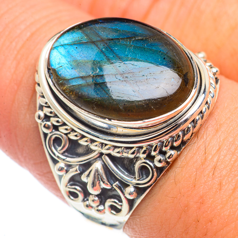 Labradorite Rings handcrafted by Ana Silver Co - RING71120