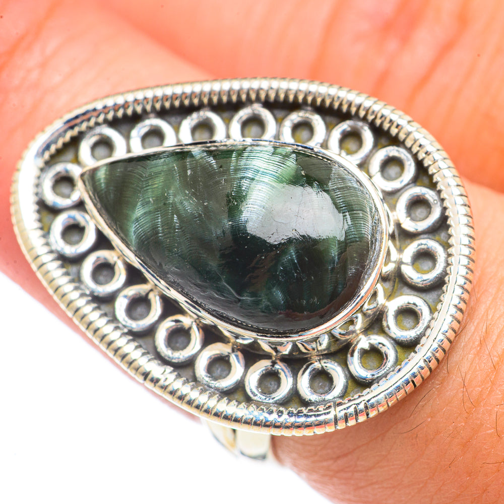 Seraphinite Rings handcrafted by Ana Silver Co - RING71122