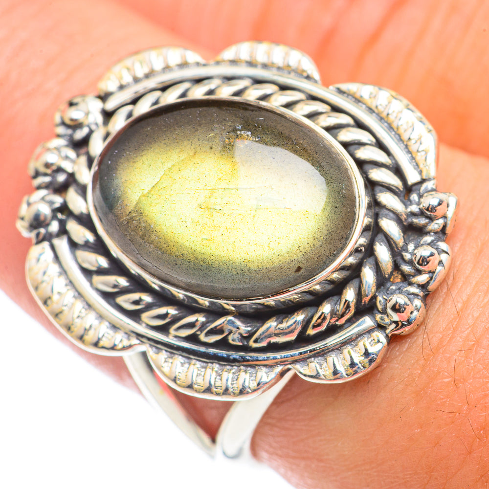 Labradorite Rings handcrafted by Ana Silver Co - RING71125