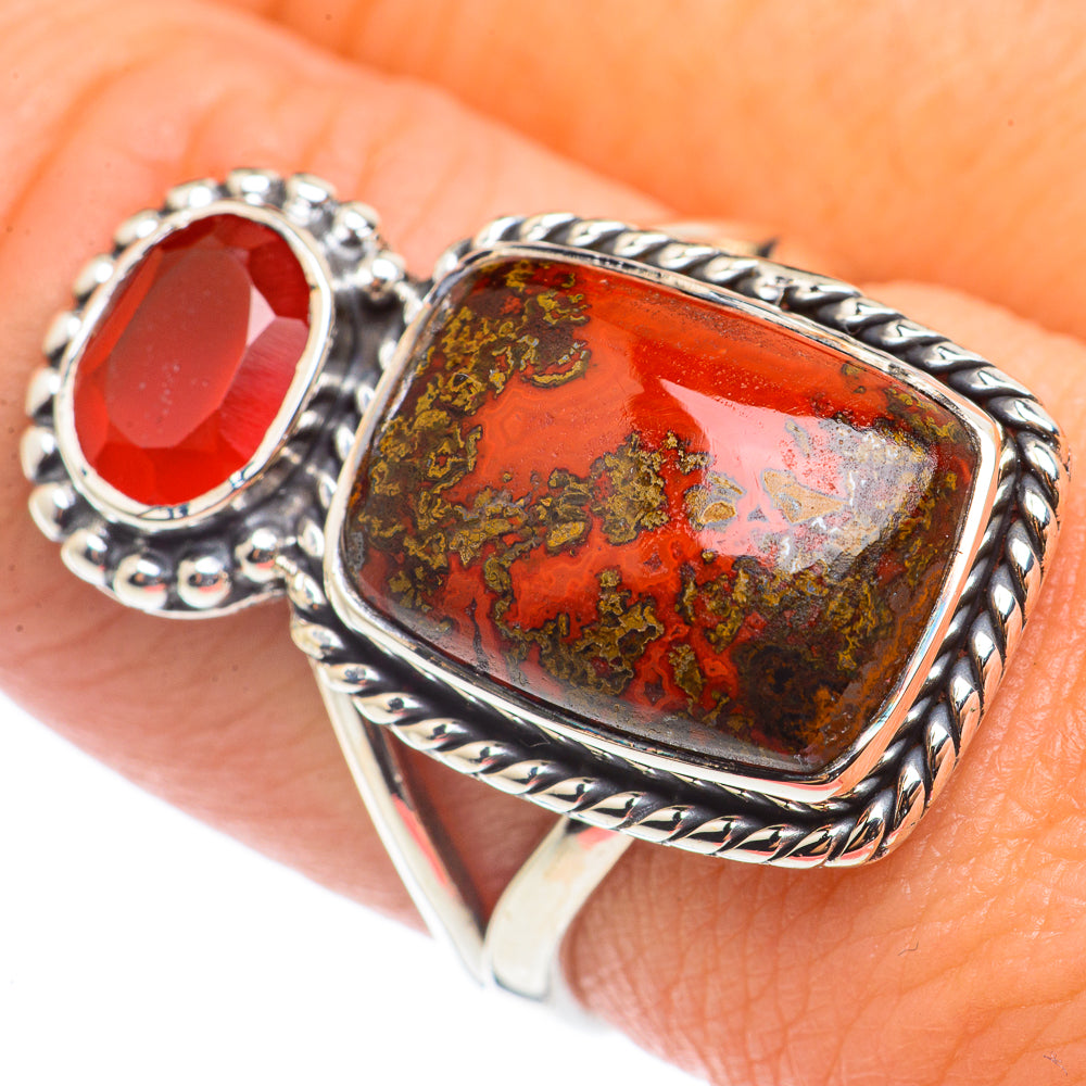 Moroccan Agate Rings handcrafted by Ana Silver Co - RING71127